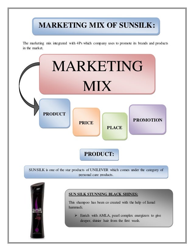 pricing strategy of sunsilk shampoo market research project on shampoo